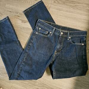 Levi's 513 Slim Straight Flex Jeans Dark Wash Denim Pants 28x30 (29) Stretch
